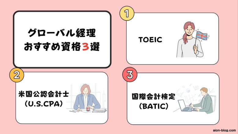 グローバルで活躍したい経理におすすめの資格